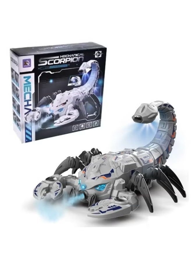 Mechanical Scorpion Toy – Robotic Light-Up Scorpion with Mist Spray & Movable Tail – Interactive Sci-Fi Creature for Kids Age 6+ – Realistic Crawling Action – Powered by Standard Batteries – No Charging Required - Image 1