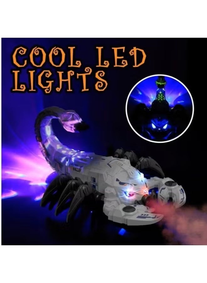 Mechanical Scorpion Toy – Robotic Light-Up Scorpion with Mist Spray & Movable Tail – Interactive Sci-Fi Creature for Kids Age 6+ – Realistic Crawling Action – Powered by Standard Batteries – No Charging Required - Image 2