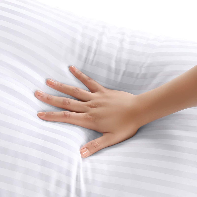 Deevine Craft Microfiber Pillows Set. Soft Pillows For Sleeping Bed Pillow Ultra Soft Bed Pillow Fluffy Luxurious White Pillows Hug Pillows Body Pillow Pack of 02 (Regular Size, 16X26 Inch) - Image 3