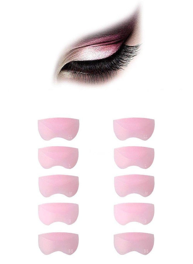 Semilyn Silicone Eyelash Curler Pad 5 Pair Eyelash Perming Curler Shield Pads Semilyn Curling Perming False Eye Lashes Shield Pad 5 Different Size for Eyelash Curler (5 Pair) - Image 1