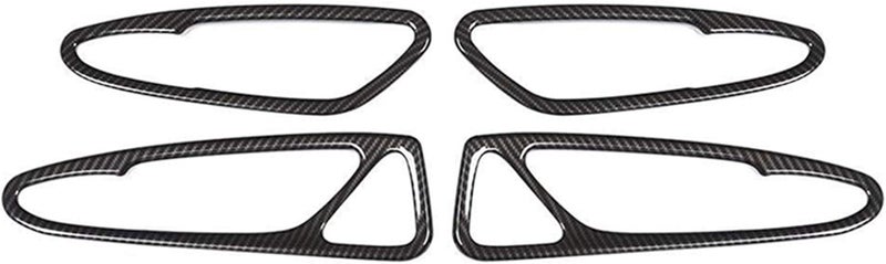 QASULER Carbon Fiber Style Door Handle Trim for Alfa Romeo Stelvio - Image 1