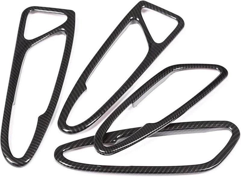 QASULER Carbon Fiber Style Door Handle Trim for Alfa Romeo Stelvio - Image 2