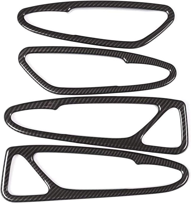QASULER Carbon Fiber Style Door Handle Trim for Alfa Romeo Stelvio - Image 3