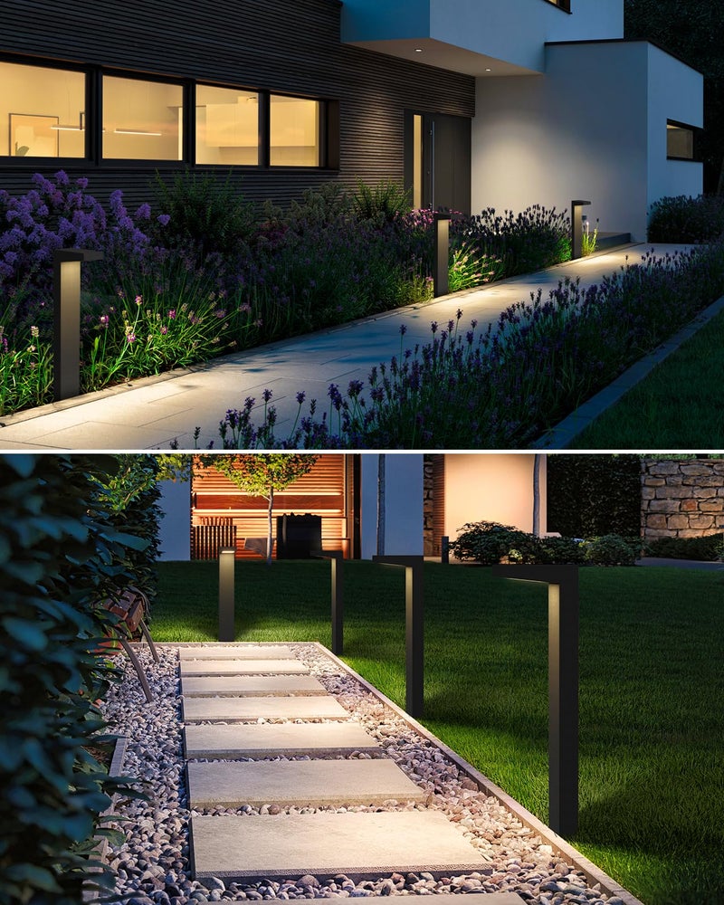 SUNVIE Low Voltage Pathway Lights Wired 3000K 5W LED Outdoor Landscape Lighting with Connectors Cast-Aluminum Waterproof Landscape Path Lights Low Voltage for Garden Walkway, 12-24V, AC/DC, 4 Pack - Image 4