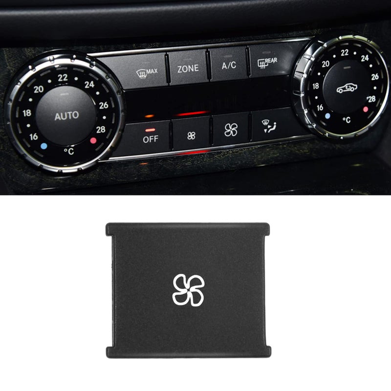 Jaronx Compatible with Mercedes Benz Fan Speed Buttons Climate Control Switch Air Conditioning AC Button for C W204 GLK X204 ML W166 G Class GLE SLSCLSSLCSL Fan Speed6