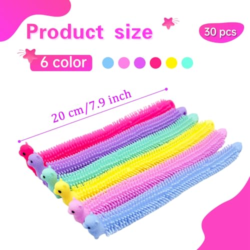 Jgalnim 30pcs Alpaca Stretchy Fidget ToyStretchy String Fidgets Sensory ToysStretchy Strings Worm Toy for ChildrenKids or Adults Relief Anxiety Relaxing Stress Party Favors Valentine Day Gifts - Image 5