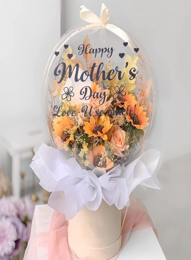 ElodieAu 12 قطعة من ملصقات بالونات عيد الأم، ملصقات حروف "عيد أم سعيد"، ملصقات هدايا للأم يمكنك صنعها بنفسك، لتزيين الجدران والنوافذ والصناديق ومستلزمات الحفلات والديكور المنزلي - Image 2