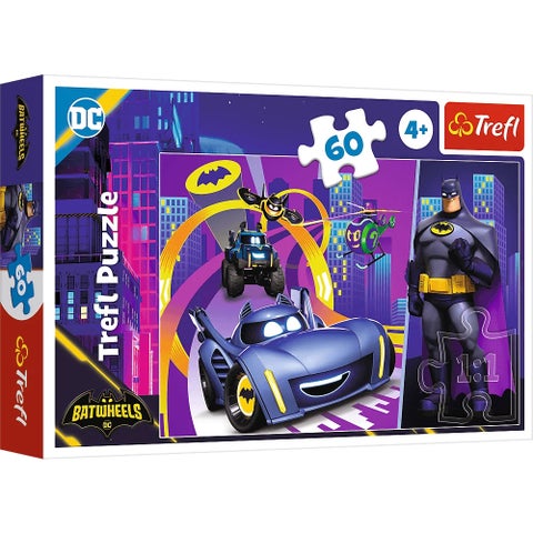 Trefl - Batwheels Batman and His Vehicles Puzzle 60 Pieces - 17400
