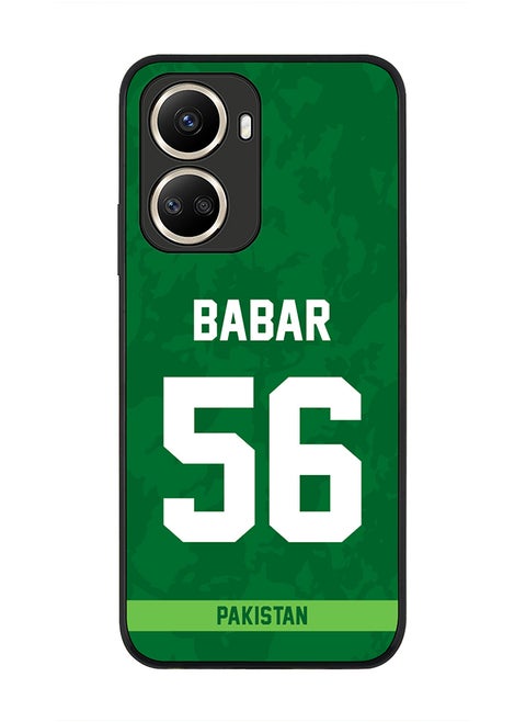 Rugged Black Edge Case for Huawei nova 10 SE, Slim fit Soft Case Flexible Rubber Edges Thin Cover - Player Name - Babar Azam, Jersey Number- 56