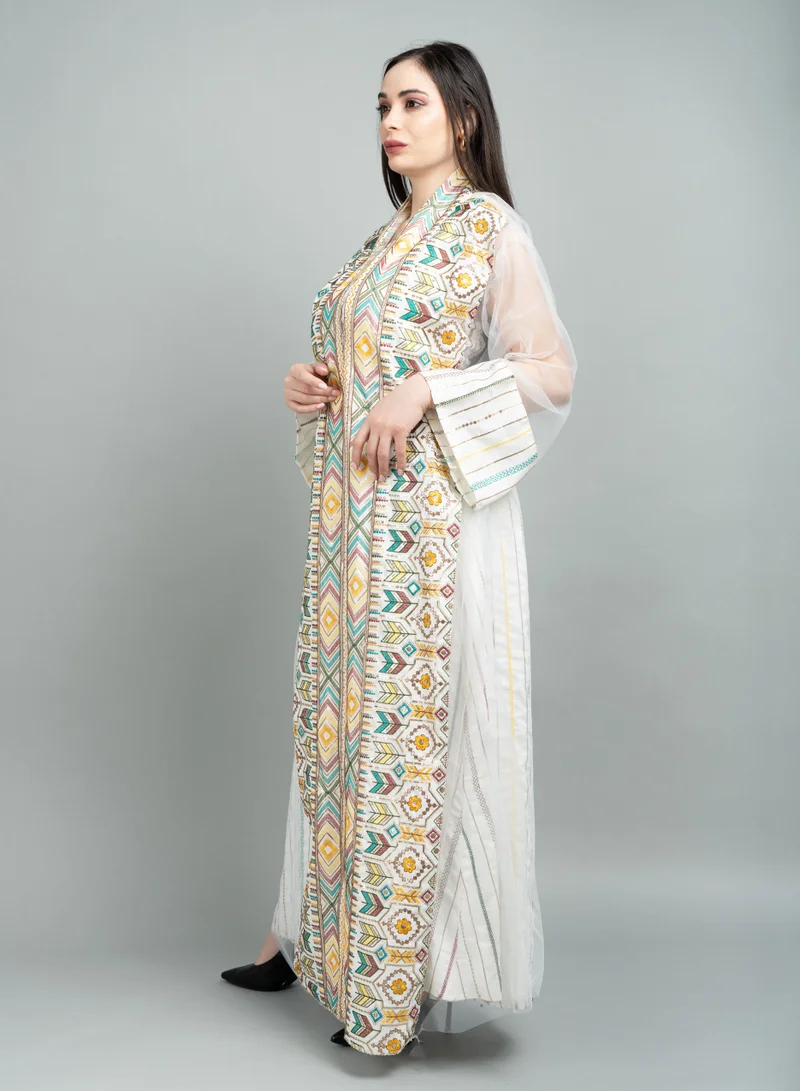 IKKXA Kuwaiti Jalabiya IK1604 White