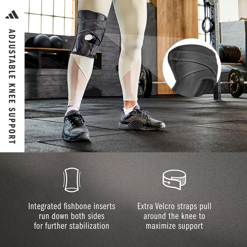 adidas Adjustable Knee Support with Straps - XL - Image 3