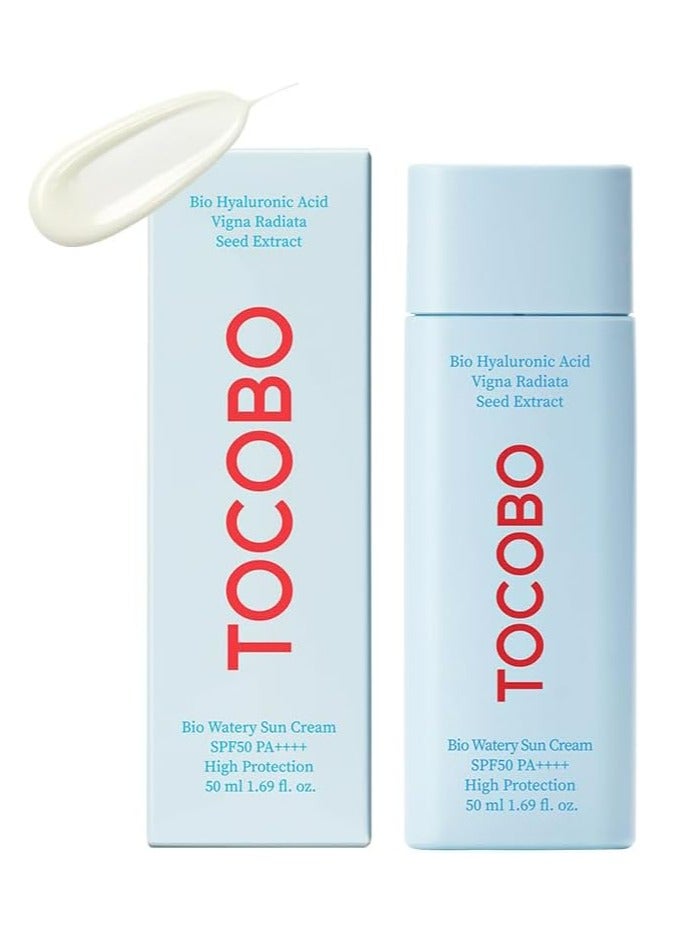 توكوبو كريم توكوبو بيو المائي للشمس بعامل حماية من الشمس ٥٠+ PA++++ ٥٠ مل | واقي شمس مرطب خفيف الوزن للوجه | حماية واسعة من الأشعة فوق البنفسجية | عناية يومية غير دهنية بدون آثار بيضاء