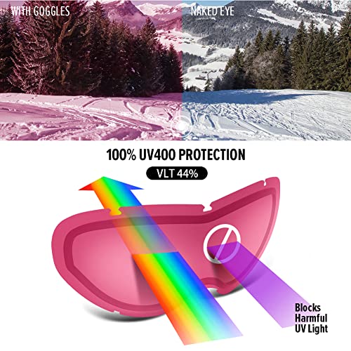 OutdoorMaster Kids Ski Goggles, Snowboard Goggles - Youth Snow Goggles - Gloaming - Image 3
