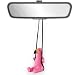 VIPbuy Handmade Wooden Swinging Flamingo Car Hanging Ornament Cute Hand Carved Painted Wood Flamingo Figurine Car Mirror Hanging Accessories Decor Gifts - Image 2
