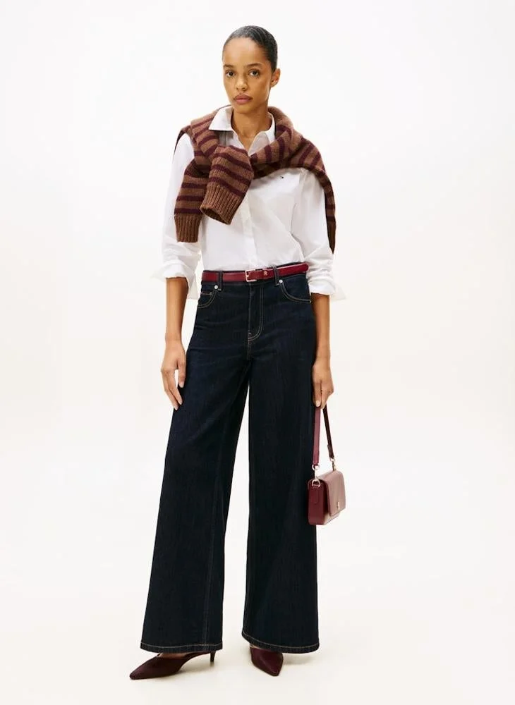 TOMMY HILFIGER  Essential Linen Relaxed Fit Shirt for Women | Best Price UAE
