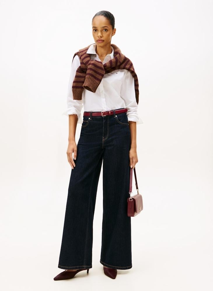 TOMMY HILFIGER Regular Fit Flag Embroidery Poplin Shirt - Image 4