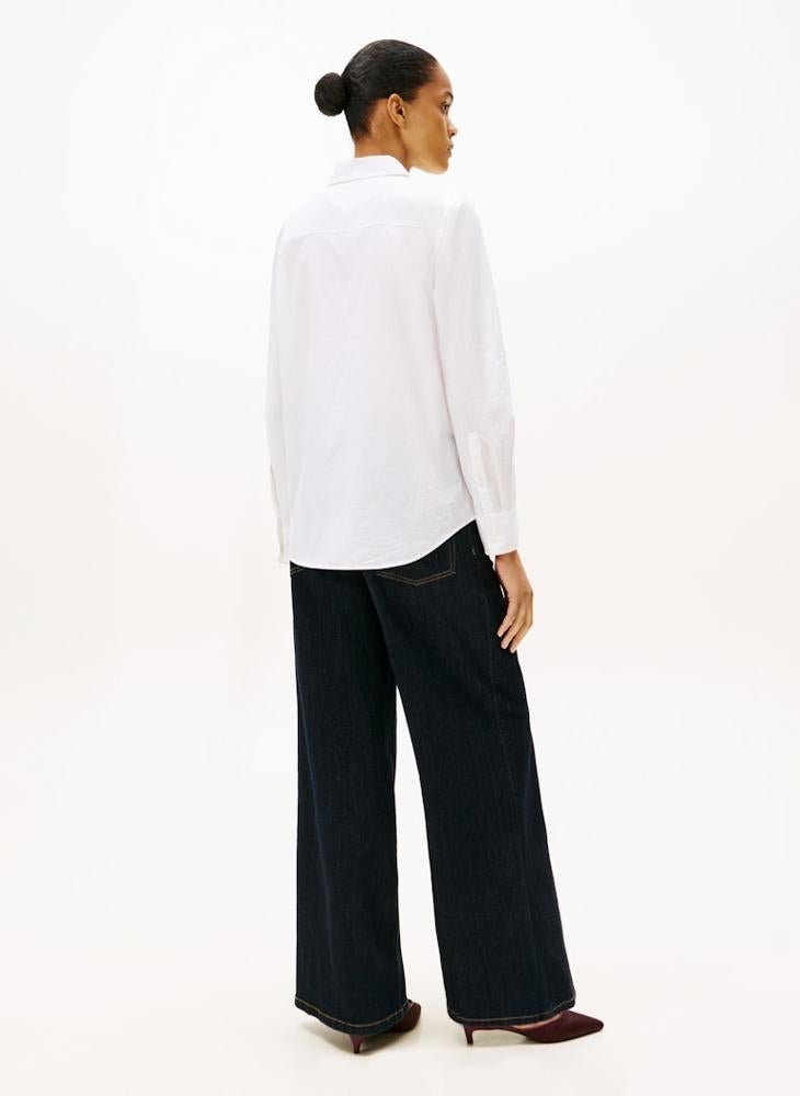TOMMY HILFIGER Regular Fit Flag Embroidery Poplin Shirt - Image 2