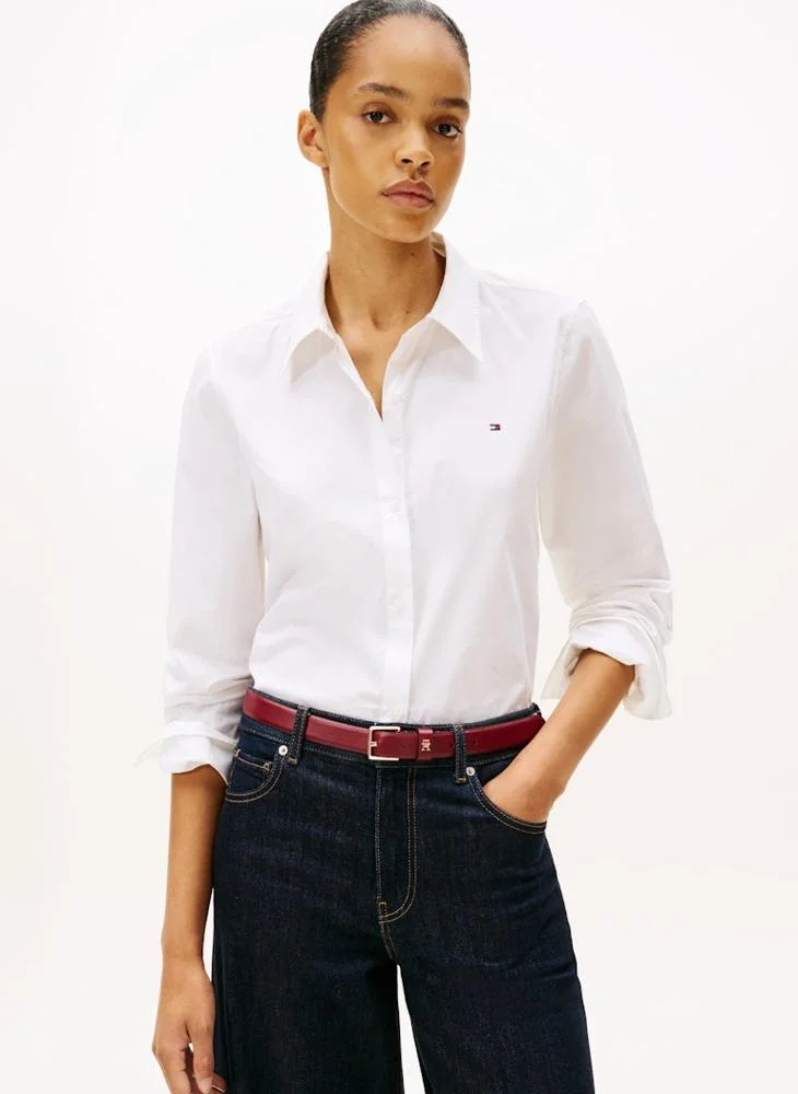 TOMMY HILFIGER  Essential Linen Relaxed Fit Shirt for Women | Best Price UAE