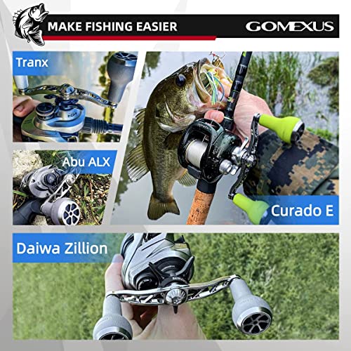 GOMEXUS Power Handle 7x4mm Compatible for Shimano SLX Tranx 100 200 Scorpion 13 Fishing Baitcasting Reel Handle 100mm | Bass Fishing - Image 2
