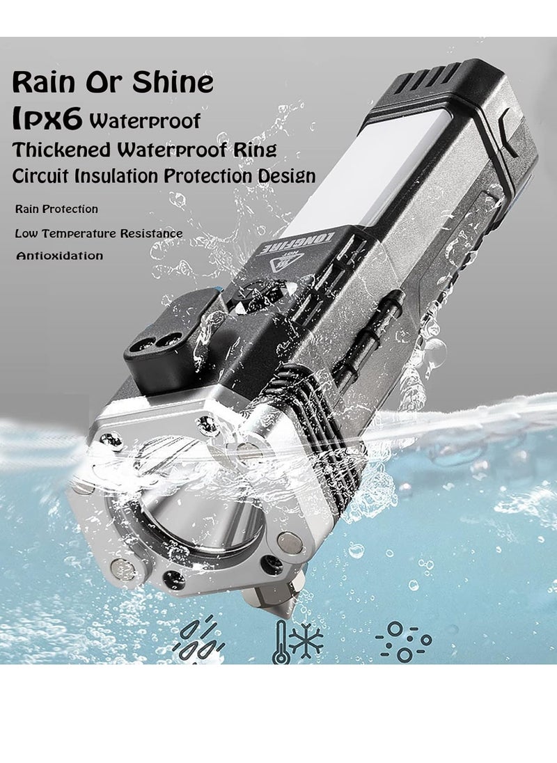 Rightsure Multifunctional Handheld Flashlights, LED Portable Flashlight, IPx6 Waterproof Handheld Flashlight, Mini Flashlights Detector, Be used for Camping Biking Hiking Outdoor Home Emergency (Black)  - Image 2