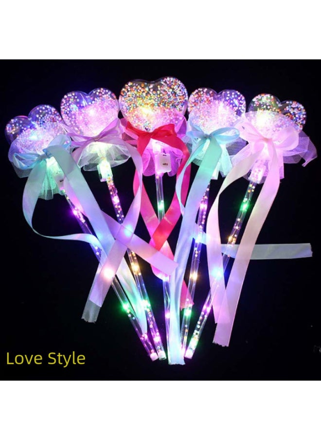 Generic Glow Star Ball Magic Stick Wave Ball Flash Fairy Stick Stall Children's Toys Push Glow Stick Small Gifts-Color:Cartoon Stickers  - Image 5