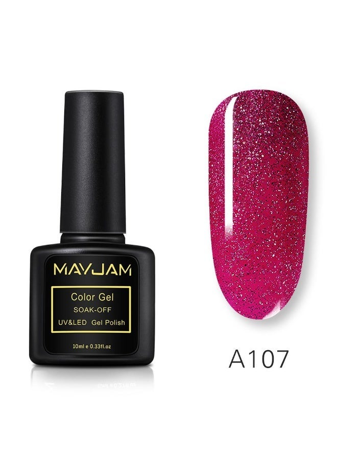 MAYJAM 10ML Nail Gel Polish 108 Colors Nail Glitter ...