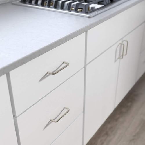 Silverline P5101/ P5102/ P5103 Solid Wire Pulls Ultra-Minimal Cabinet Handles for Cupboard Drawer Pulls (10, Satin Nickel, Centers 3-15/16" (100mm)) - Image 4
