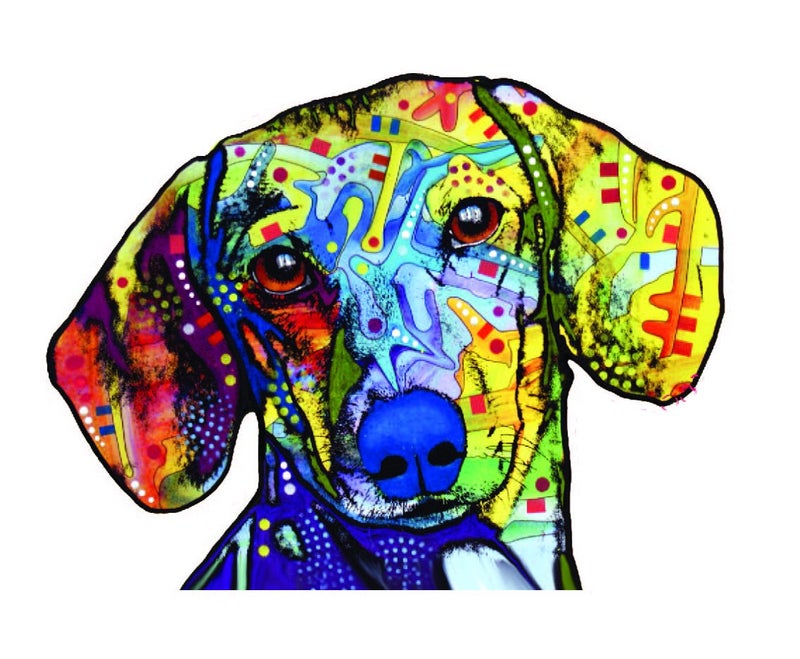 Enjoy It Dean Russo Dachshund Car Stickers Outdoor Rated Vinyl Sticker Decals for Windows Bumpers Laptops or Crafts 2 Pieces