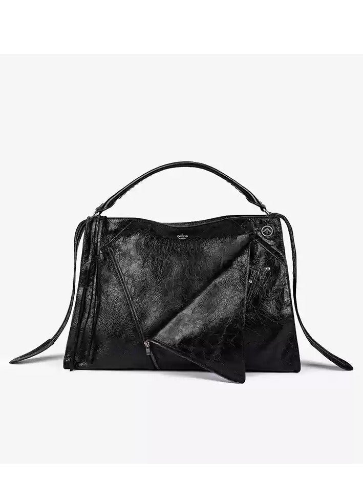 GT GROTTO Lapel bag large capacity simple commuter handbag shoulder messenger bag - Image 2