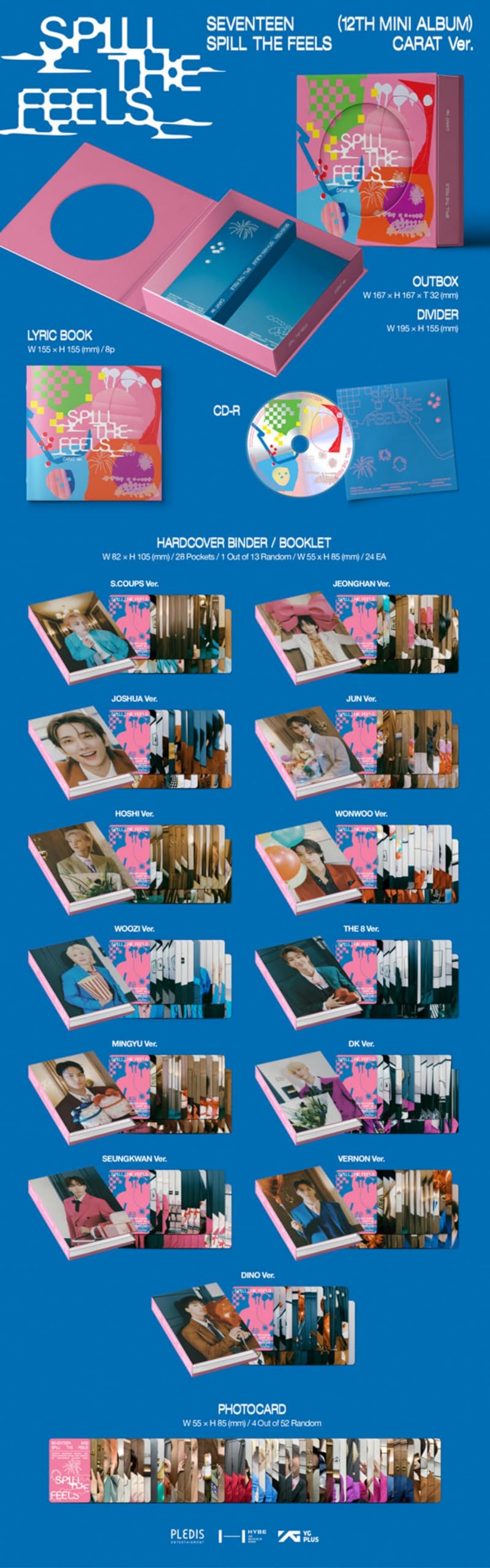 Koread SEVENTEEN SPILL THE FEELS 12th Mini Album (CARAT Version) - Image 2