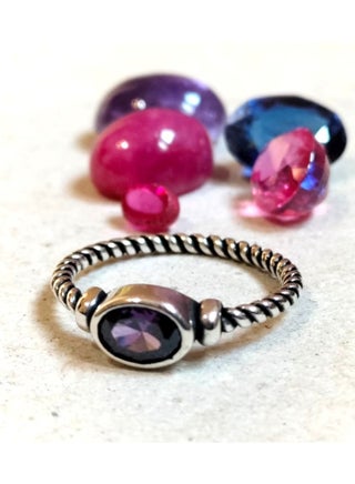 Tiny Small Unisex Natural PURPLE AMETHYST Silver Ring , Best Gift , Chakra Healing Birth Stone - pzsku/Z7EE4FA62A019E09EC92BZ/45/_/1707113109/b1b3333a-ebec-48dc-a2be-902185c6ddc8