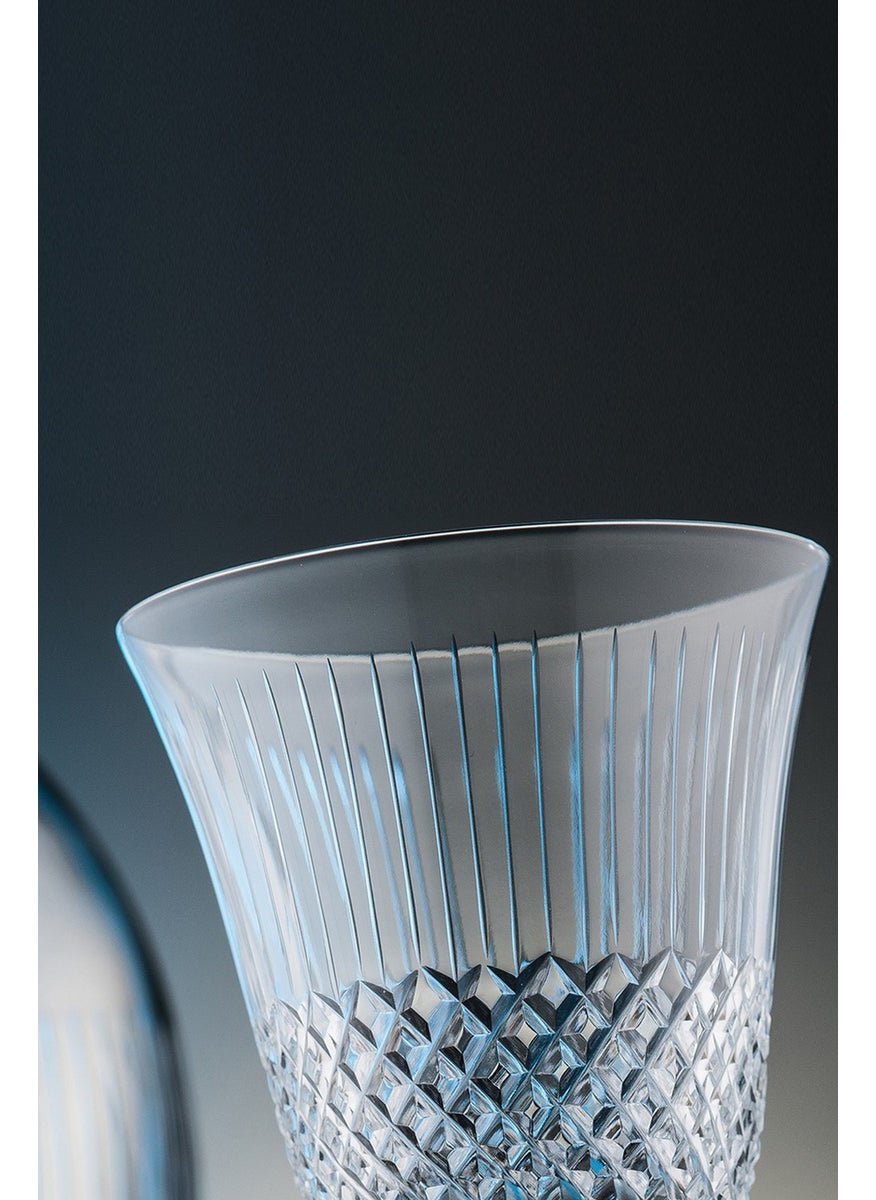 Royal Home Roya Home Antique Plain Cut Hand Decorated Gilded 6 Piece Patterned Water Glass Set  - Image 2