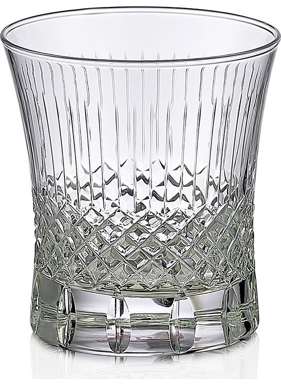 Royal Home Roya Home Antique Plain Cut Hand Decorated Gilded 6 Piece Patterned Water Glass Set  - Image 1