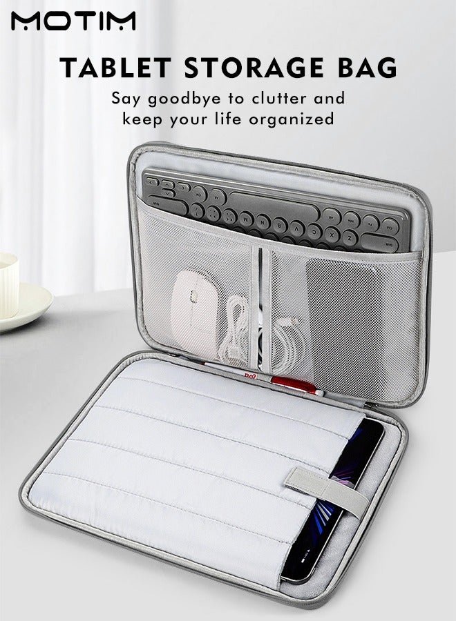 Motim 11 Inch Leather Tablet Sleeve Case Laptop Bag, Padded Protective Bag Carrying Briefcase with Pocket  for iPad/ 11 inch iPad Pro/ 10.2 inch iPad/ 10.9" iPad Air/ 10.5 inch iPad Pro Air, Galaxy Tab A8, Waterproof Tablet Sleeve Case  - Image 5