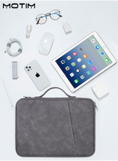 Motim Leather Laptop Bag Tablet Sleeve Case 11 Inch, Padded Zipper Bag Protective Briefcase for iPad/ 11 inch iPad Pro/ 10.2 inch iPad/ 10.9" iPad Air/ 10.5 inch iPad Pro Air, Galaxy Tab A8, Waterproof Tablet Sleeve Case  - Image 2