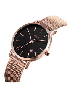 SKMEI SKMEI Womens Watches Black Slim Thin Luxury Dress Stainless Steel Mesh Watches Fashion Waterproof Ladies Wrist Watch with Date  - Image 2