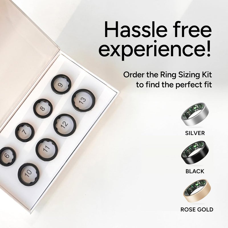 Gabit Smart Ring | Health Tracker | Sleep, Fitness, Nutrition, Stress | 7+ Day Battery, Track Steps, AI Food Logging | Buy Sizing Kit First | Smart Ring for Men & Women | Titanium, Matte Silver 11 - Image 4