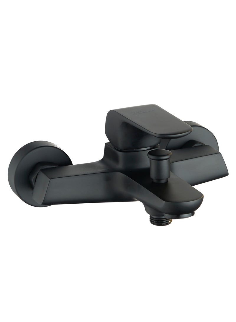 HESANIT Elite Single Lever Bath Mixer With Hand Shower Set Matt Black - 7002MB - Image 2