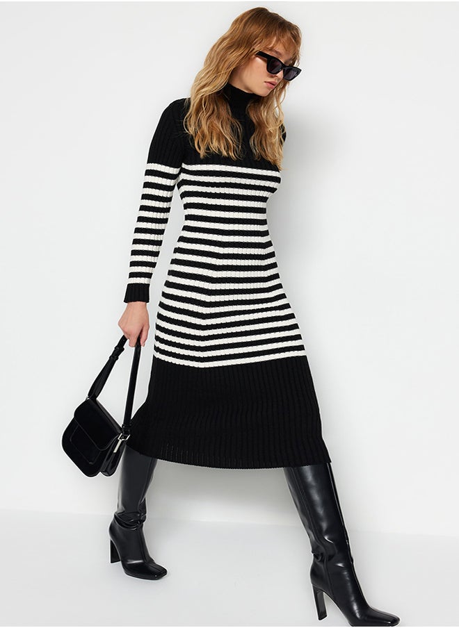 Black Maxi Knitwear Striped Dress TWOAW24EL00091 - pzsku/Z7EE538A3965560360219Z/45/_/1730941098/c9b66b1f-d3a3-44da-bb6c-408c937c76d7