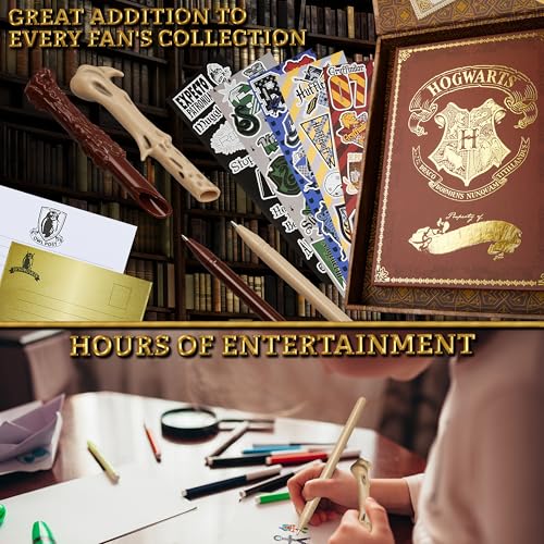 Harry Potter Stationary Set for Kids Teens Adults with Wand Pens Notebook Stickers Sticky Notes School Supplies Journaling Writing Gifts for Kids - Image 2