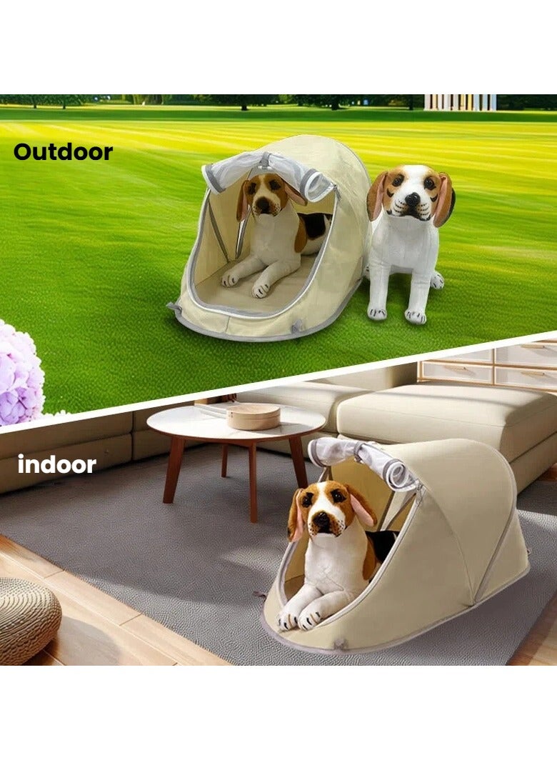 general Foldable Pet Tent with 4-Piece Stakes Set - Portable Anti-Mosquito Pet Enclosure for Camping Picnic Grassland Outings Durable - Image 2