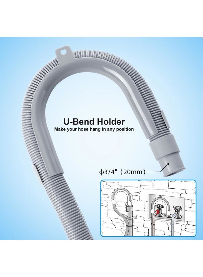 Elyfree 10ft Washing Machine Drain Hose, Universal Drain Hose Extension Kit for Washer, Dishwasher, Flexible Discharge Hose for LG/ GE/ Samsung, Fit up to 1-1/2 Inch Drain Outlets (10) - Image 4