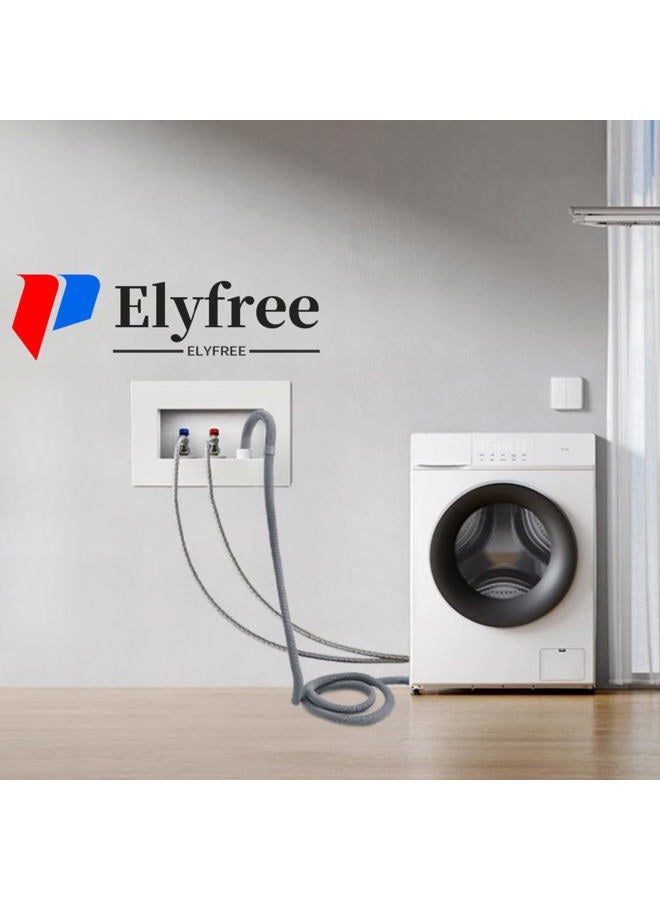 Elyfree 10ft Washing Machine Drain Hose, Universal Drain Hose Extension Kit for Washer, Dishwasher, Flexible Discharge Hose for LG/ GE/ Samsung, Fit up to 1-1/2 Inch Drain Outlets (10) - Image 2