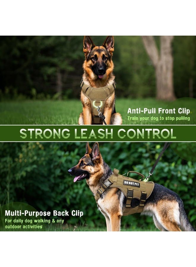 WINSEE Mesh Dog Harness with 10 Pet Patches for Medium Service Dog in Training, Breathable Tactical Molle Vest with Double Handle, Reflective Military Pet Vest for Walking Hiking - Image 3