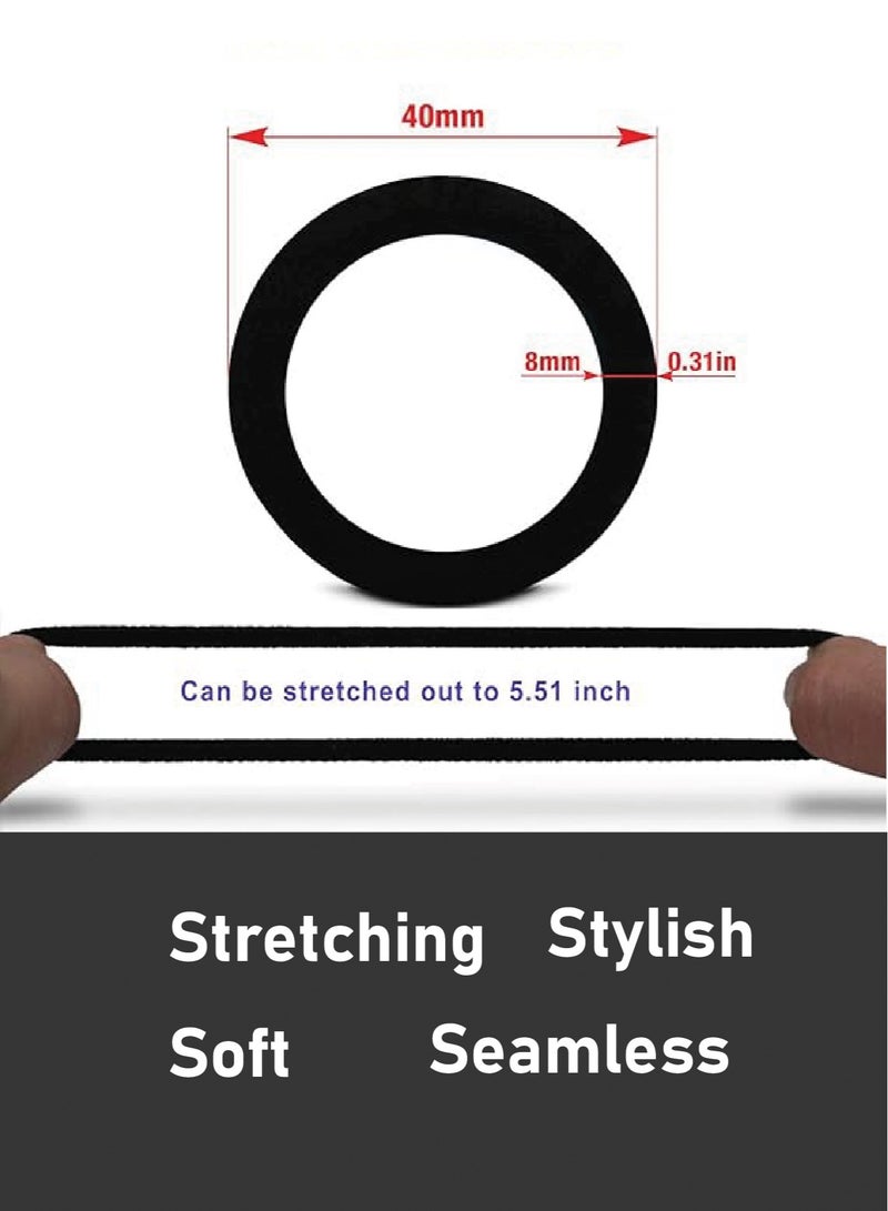 Loquat 100 pcs Thick Cotton Hair Ties, Girls Hair Bands Elastic Hair Bands Hair Accessories 100pcs Multicolor - Image 2