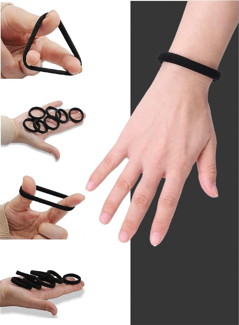 Loquat 100 pcs Thick Cotton Hair Ties, Girls Hair Bands Elastic Hair Bands Hair Accessories 100pcs Multicolor - Image 5