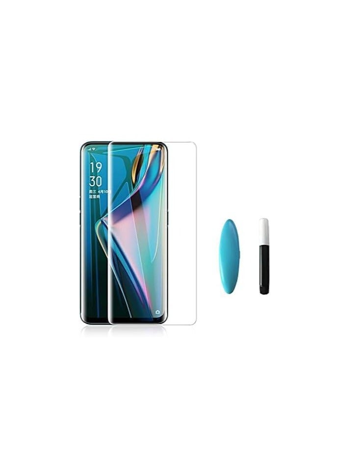 MIGOFAST Screen Protector for Reno 4 Pro UV Tempered Glass, Film HD Screen Saver, 9H Hardness, Bubble-free Screen Replacement Protector Film - Image 1