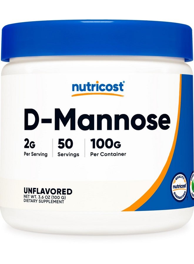 Nutricost D-Mannose Powder 100 Grams (50 Servings) - Non-GMO and Gluten Free - Image 1