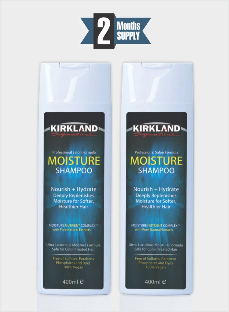 Kirkland Signature Nourish & Hydrate Moisture Shampoo - Deep Replenishment for Healthier Hair Growth - Pack 2