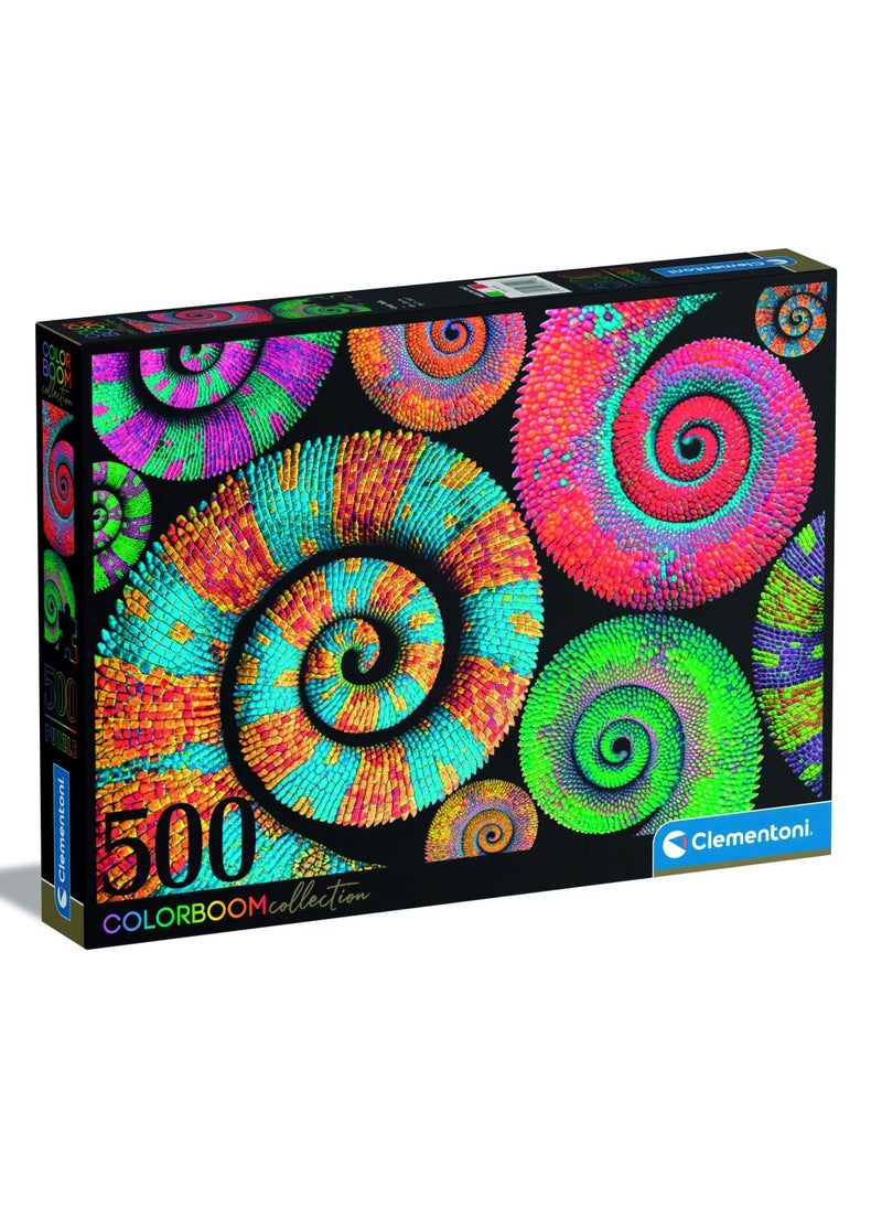 Clementoni Clementoni Puzzle Tails Colorboom 500 Pieces  | Jigsaw Puzzle | Puzzle for Adults | Challenging Puzzle | Perfect for Stress Reliever and Puzzle Lovers | Made in Italy  - Image 1